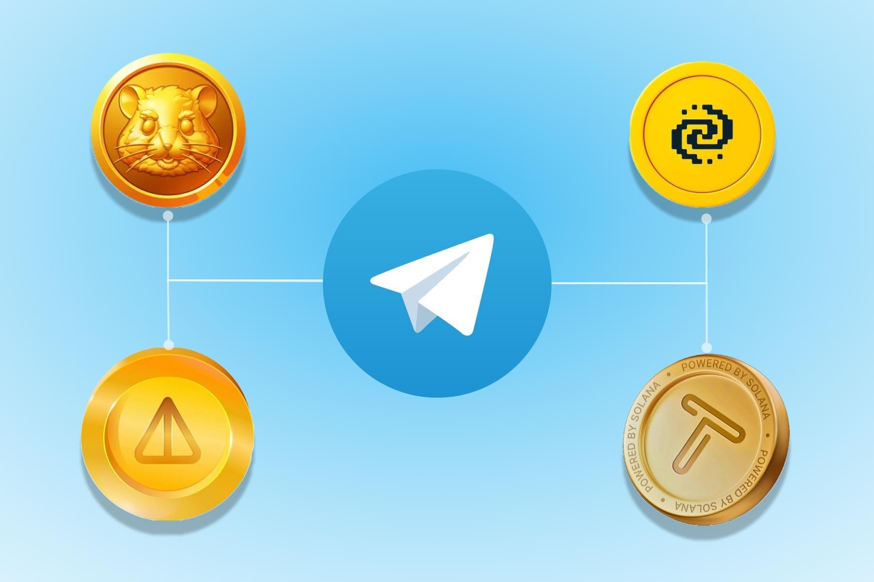 Telegram logo highlighting 50% of new Web3 gamers, impact of Web3 and DeFi platforms on crypto adoption by tap-to-earn games.