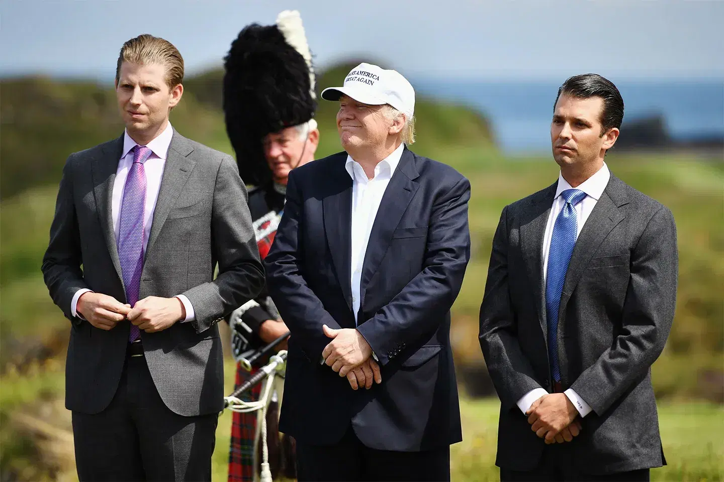 Donald Trump with his sons involved in DeFi solutions and Web3 projects with controversial team members.