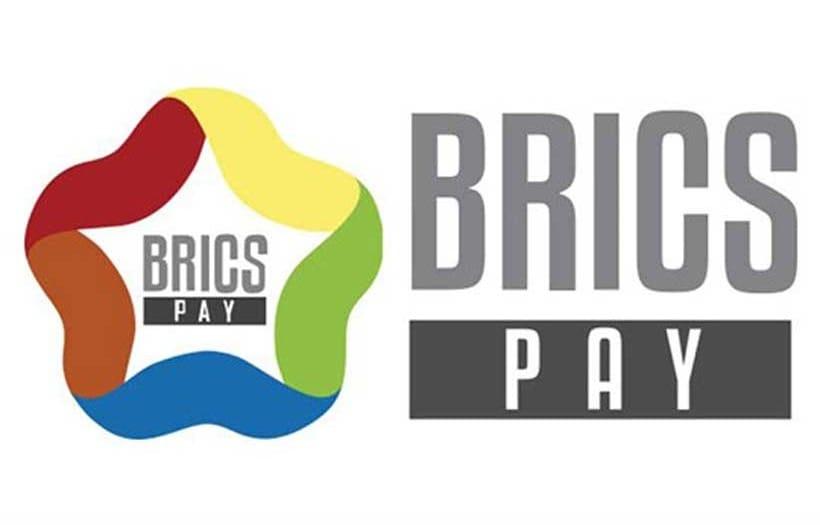 BRICS Pay logo showcasing the BRICS payment system that supports CBDC stock and a decentralized model 