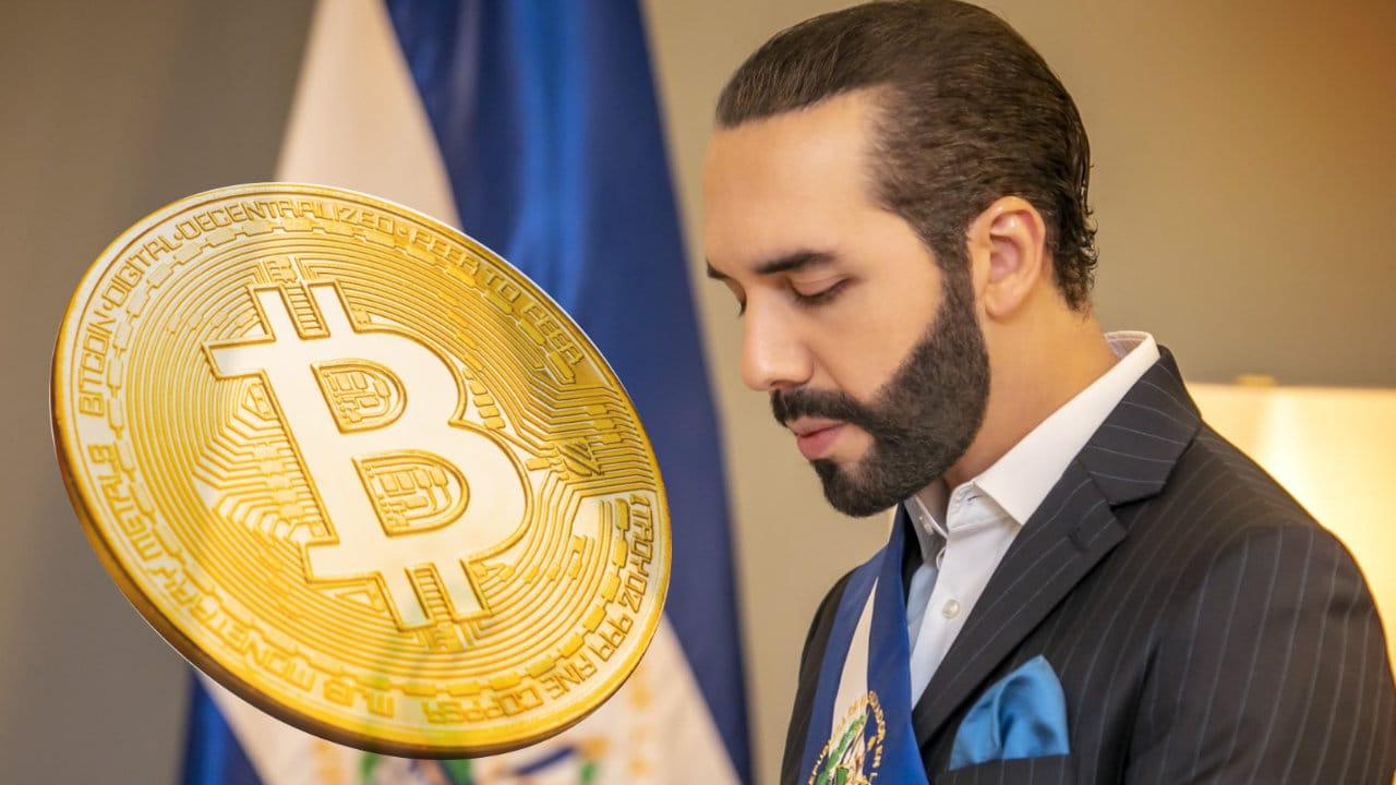 El Salvador featuring Bitcoin symbols, highlighting the country's embrace of Bitcoin dominance and crypto adoption